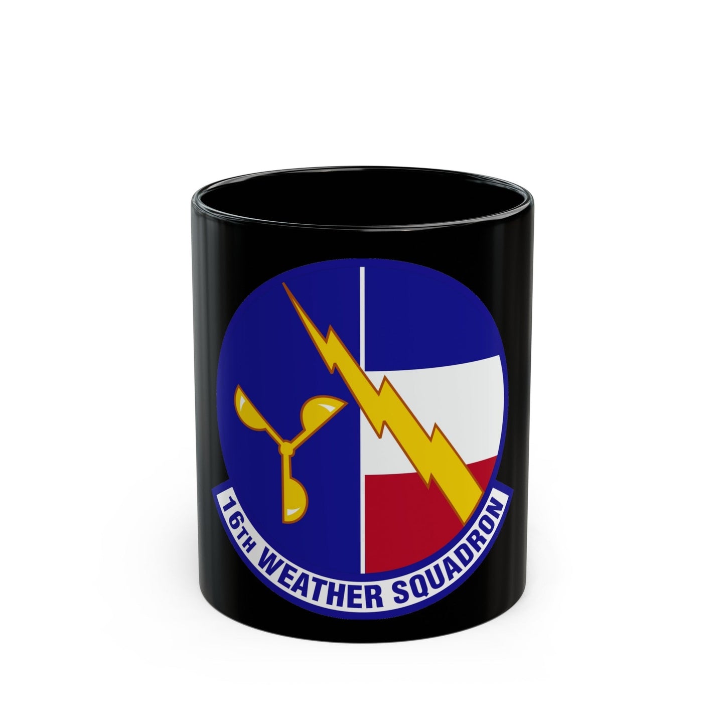 16 Weather Squadron AFWA (U.S. Air Force) Black Coffee Mug-11oz-The Sticker Space