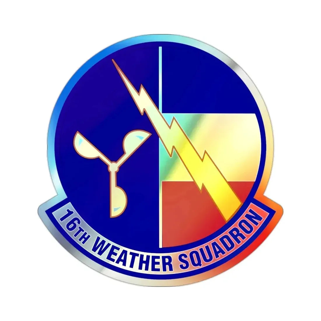 16 Weather Squadron AFWA (U.S. Air Force) Holographic STICKER Die-Cut Vinyl Decal - The Sticker Space