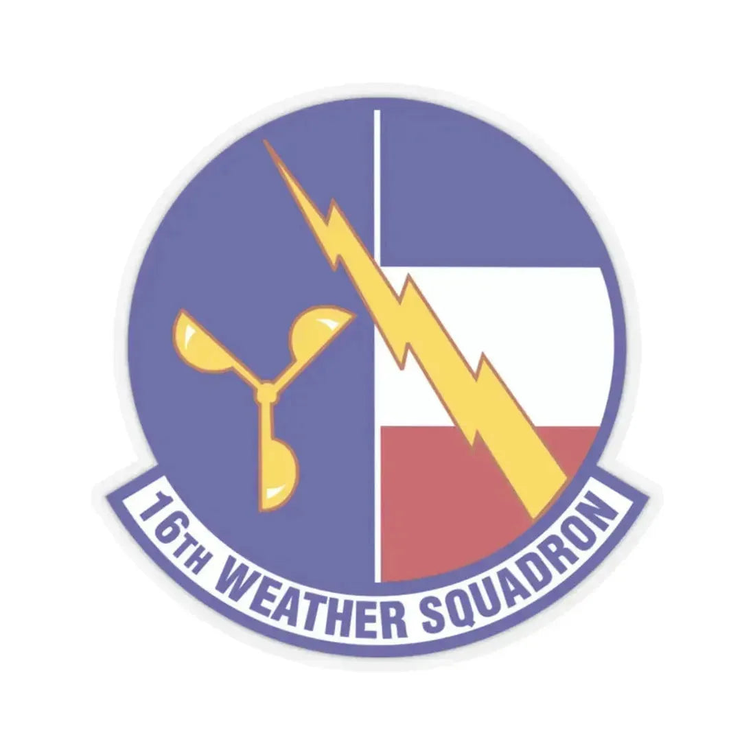 16 Weather Squadron AFWA (U.S. Air Force) STICKER Vinyl Kiss-Cut Decal 2 Inch Transparent - The Sticker Space