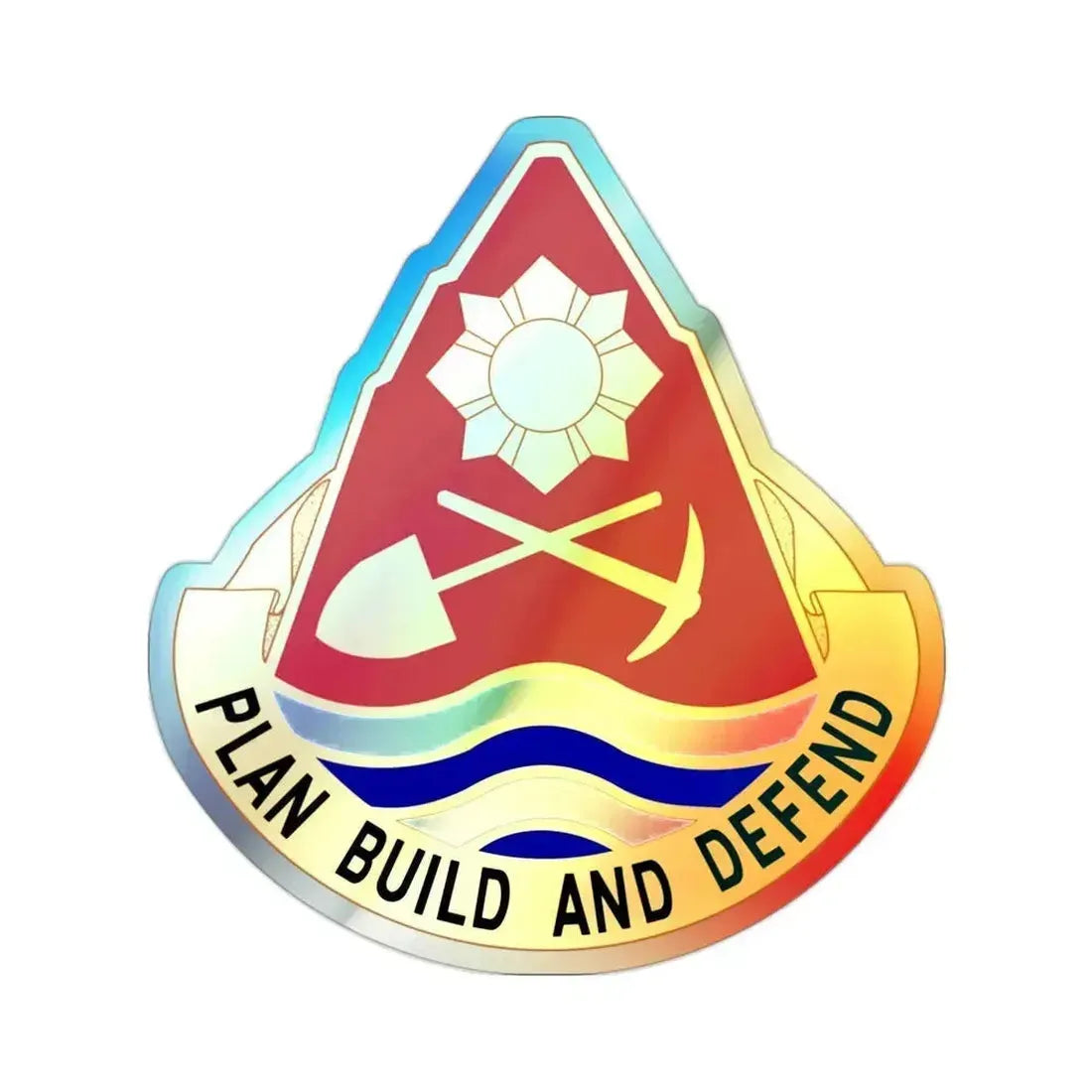 160 Engineer Group (U.S. Army) Holographic STICKER Die-Cut Vinyl Decal 2 Inch Holographic - The Sticker Space