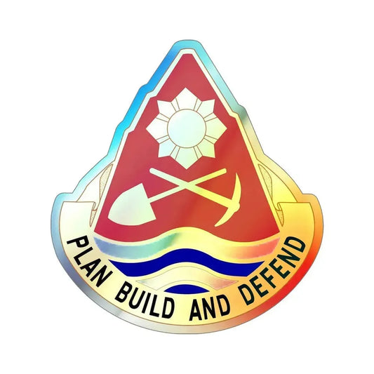 160 Engineer Group (U.S. Army) Holographic STICKER Die-Cut Vinyl Decal 6 Inch Holographic - The Sticker Space