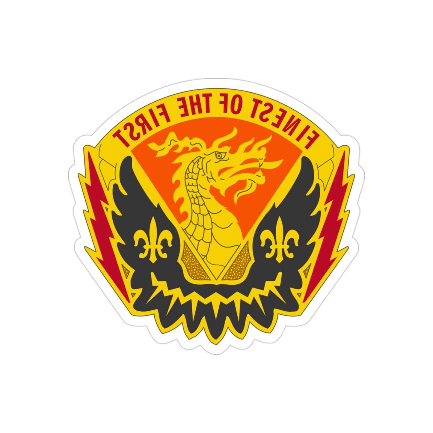 160 Signal Brigade 2 (U.S. Army) REVERSE PRINT Transparent STICKER-3" × 3"-The Sticker Space