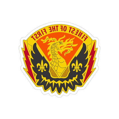 160 Signal Brigade 2 (U.S. Army) REVERSE PRINT Transparent STICKER-5" × 5"-The Sticker Space