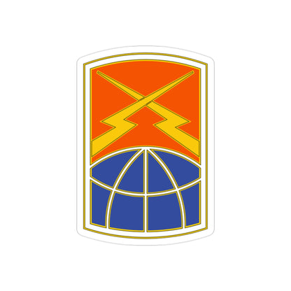 160 Signal Brigade 3 (U.S. Army) REVERSE PRINT Transparent STICKER-2" × 2"-The Sticker Space