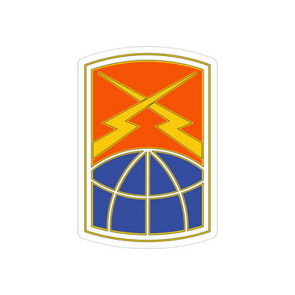 160 Signal Brigade 3 (U.S. Army) REVERSE PRINT Transparent STICKER-3" × 3"-The Sticker Space