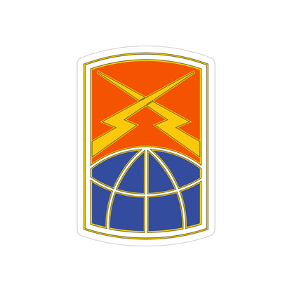 160 Signal Brigade 3 (U.S. Army) REVERSE PRINT Transparent STICKER-4" × 4"-The Sticker Space