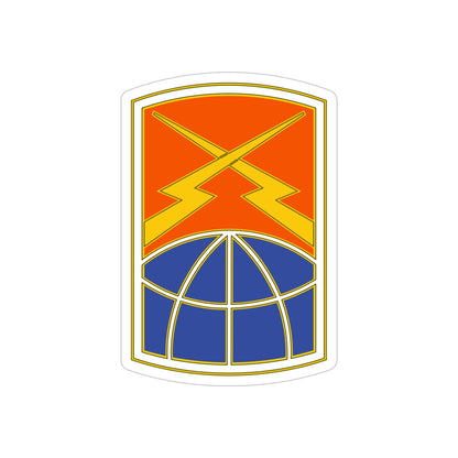 160 Signal Brigade 3 (U.S. Army) REVERSE PRINT Transparent STICKER-5" × 5"-The Sticker Space