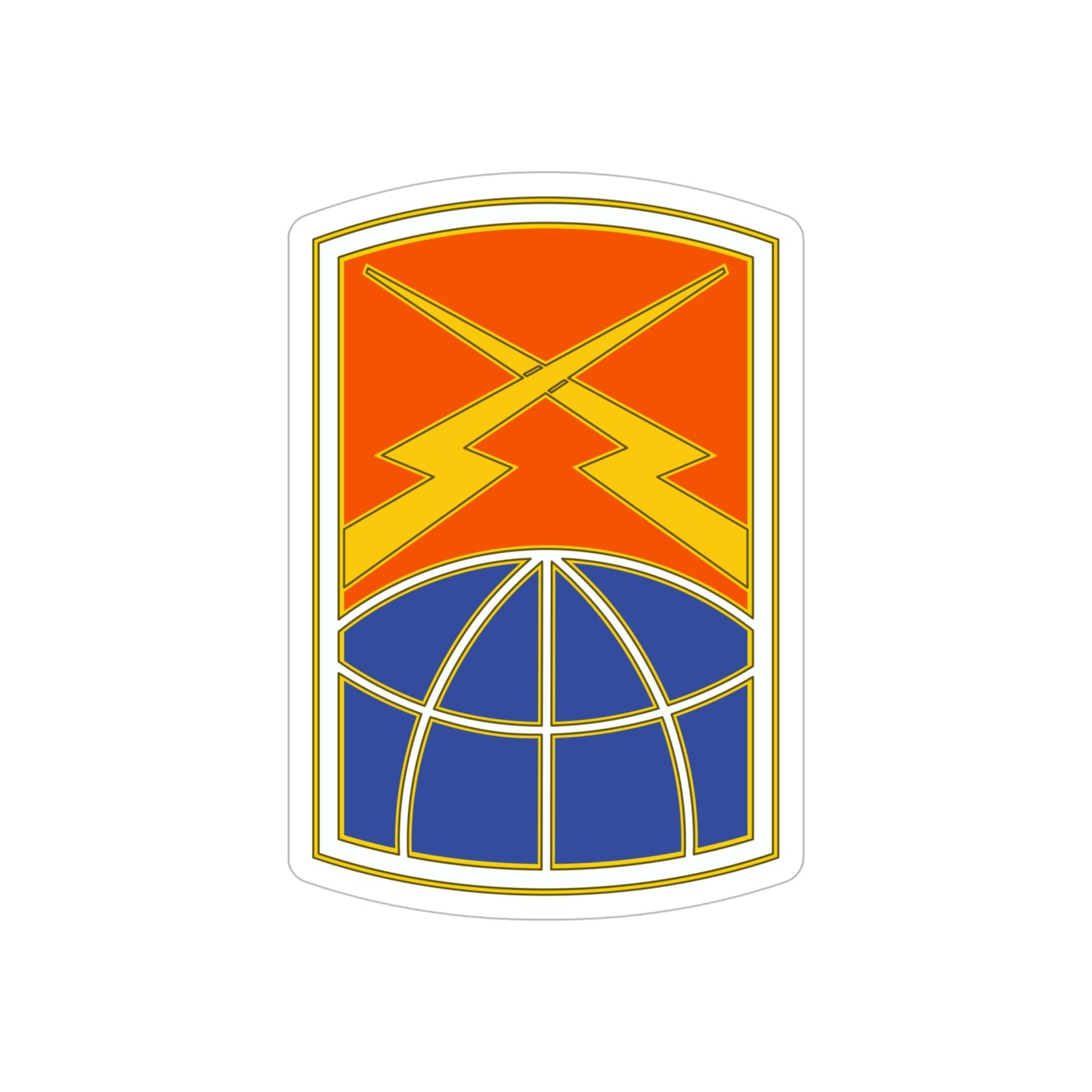 160 Signal Brigade 3 (U.S. Army) REVERSE PRINT Transparent STICKER-6" × 6"-The Sticker Space