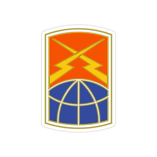 160 Signal Brigade 3 (U.S. Army) REVERSE PRINT Transparent STICKER-6" × 6"-The Sticker Space