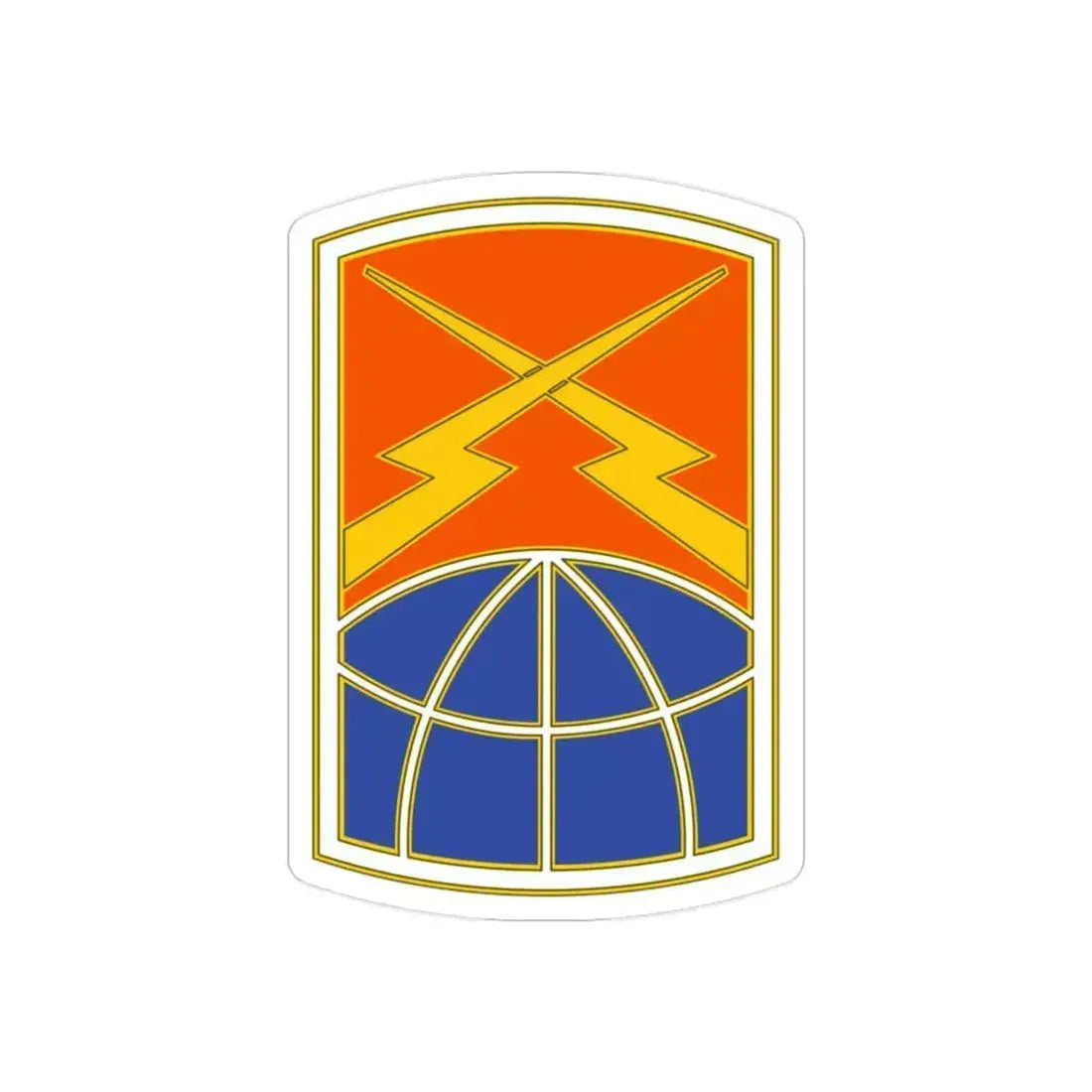 160 Signal Brigade 3 (U.S. Army) REVERSE PRINT Transparent Die-Cut STICKER 2 Inch Die-Cut Transparent - The Sticker Space
