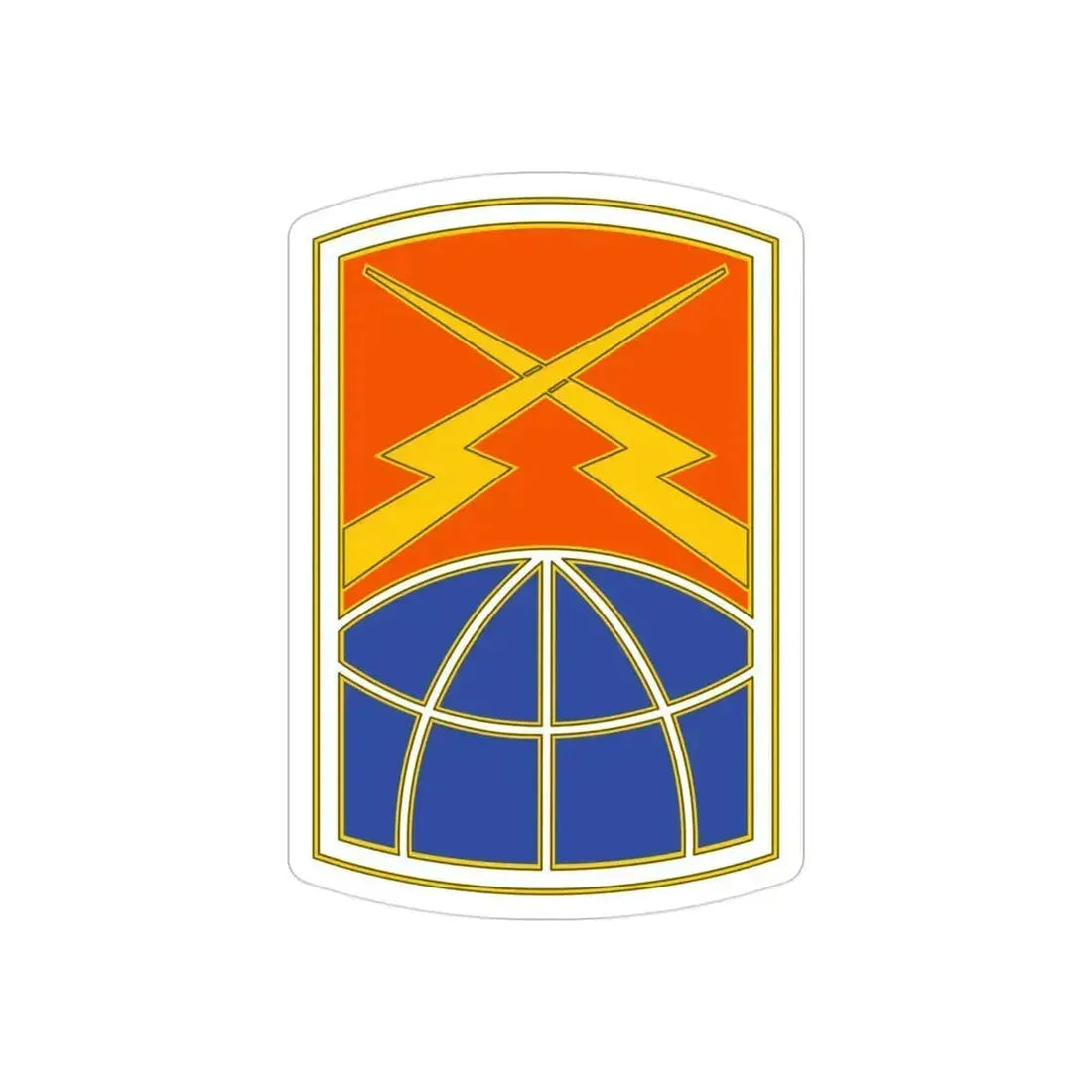 160 Signal Brigade 3 (U.S. Army) REVERSE PRINT Transparent Die-Cut STICKER 3 Inch Die-Cut Transparent - The Sticker Space