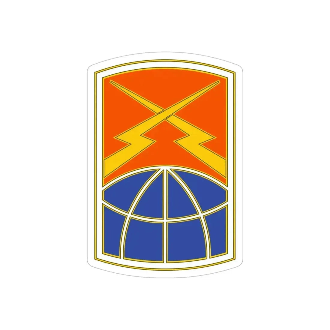 160 Signal Brigade 3 (U.S. Army) REVERSE PRINT Transparent Die-Cut STICKER 4 Inch Die-Cut Transparent - The Sticker Space