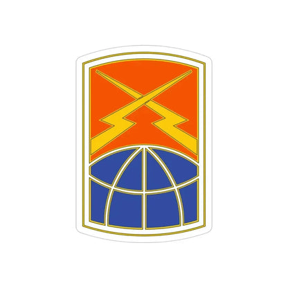 160 Signal Brigade 3 (U.S. Army) REVERSE PRINT Transparent Die-Cut STICKER 4 Inch Die-Cut Transparent - The Sticker Space
