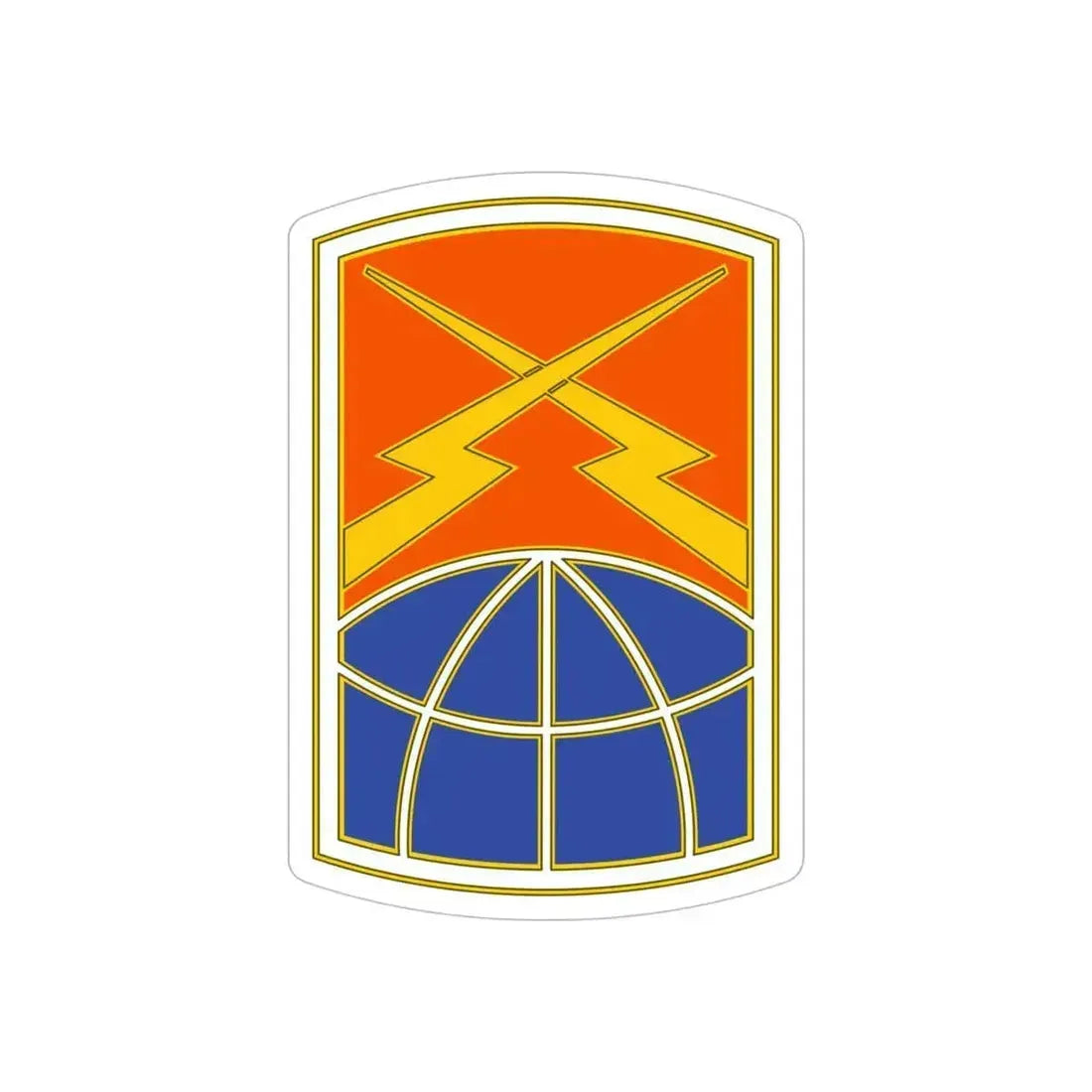160 Signal Brigade 3 (U.S. Army) REVERSE PRINT Transparent Die-Cut STICKER 5 Inch Die-Cut Transparent - The Sticker Space