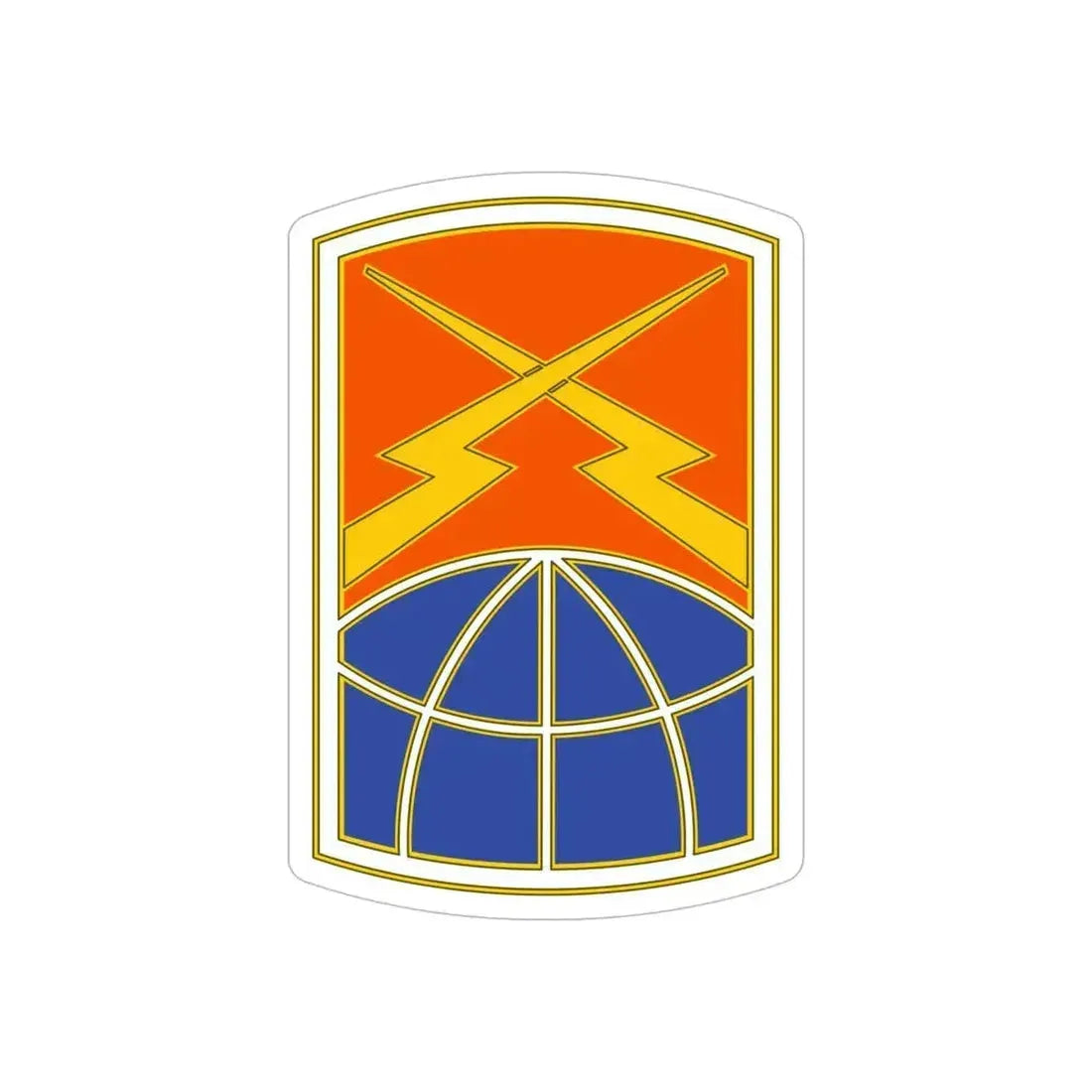 160 Signal Brigade 3 (U.S. Army) REVERSE PRINT Transparent Die-Cut STICKER 6 Inch Die-Cut Transparent - The Sticker Space