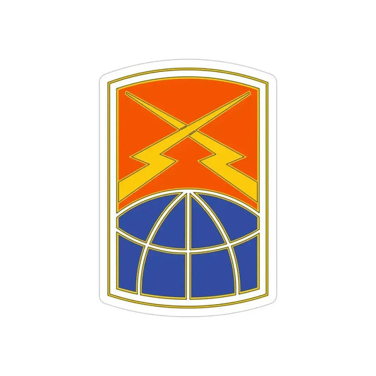160 Signal Brigade 3 (U.S. Army) REVERSE PRINT Transparent Die-Cut STICKER 6 Inch Die-Cut Transparent - The Sticker Space