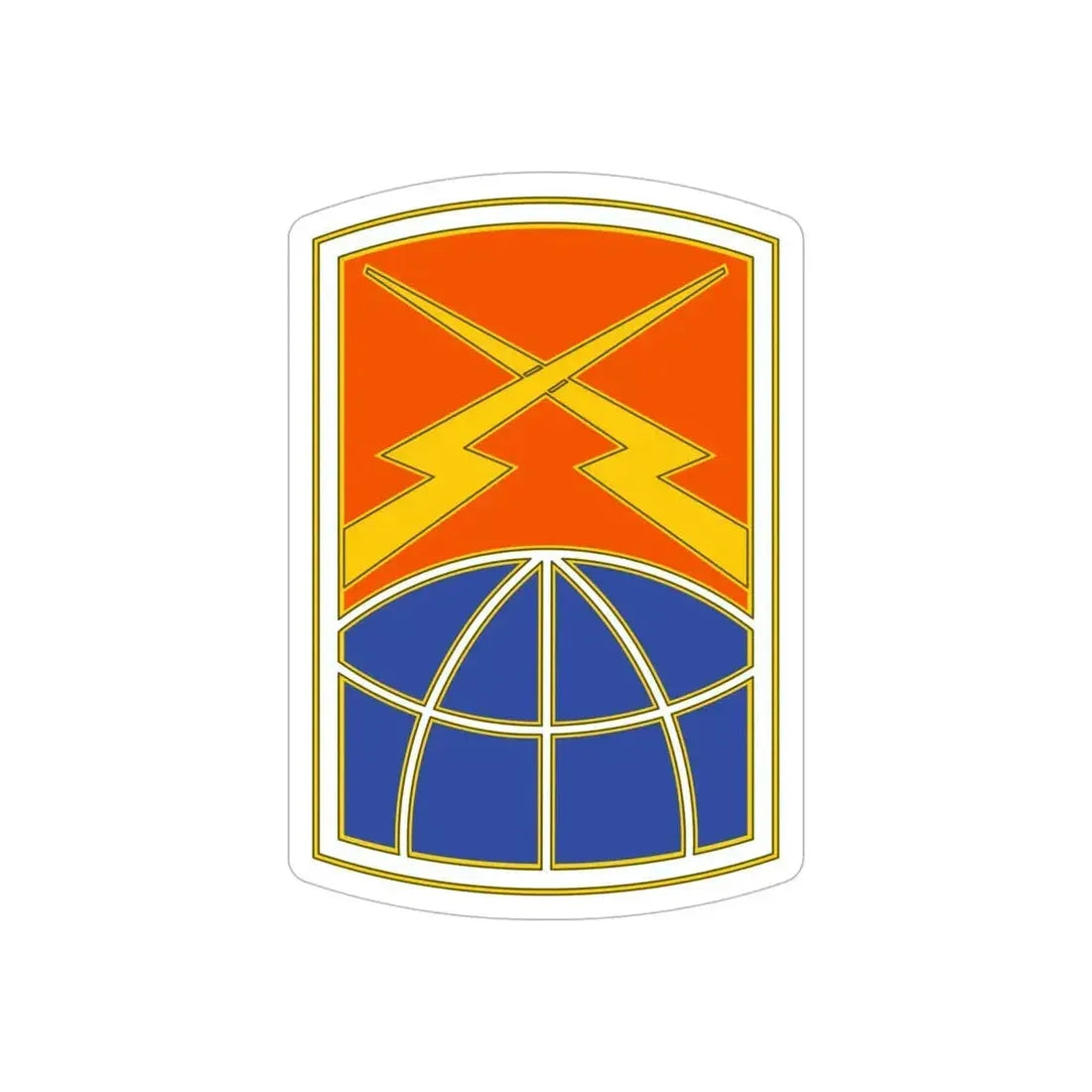 160 Signal Brigade 3 (U.S. Army) REVERSE PRINT Transparent Die-Cut STICKER - The Sticker Space