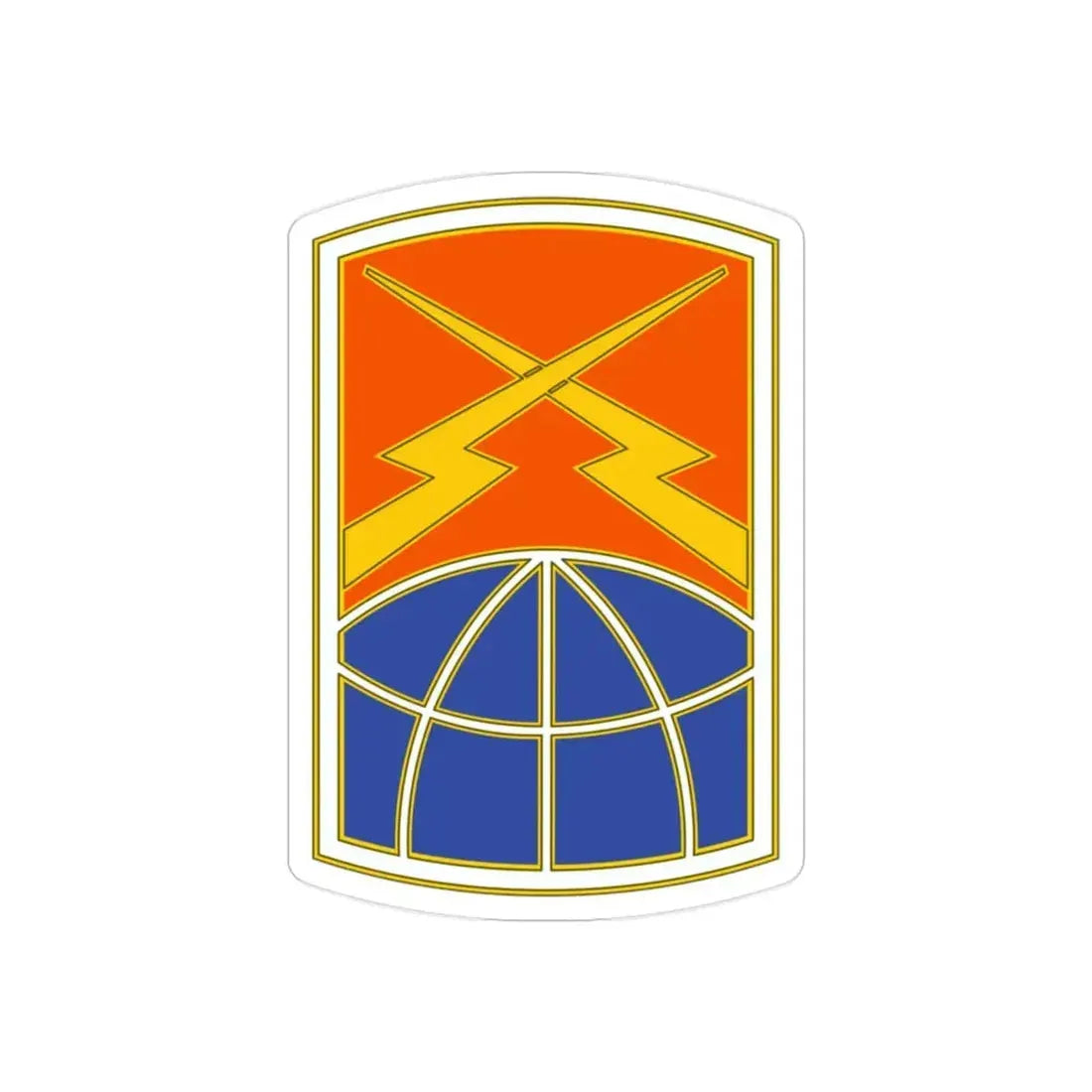 160 Signal Brigade 3 (U.S. Army) REVERSE PRINT Transparent Die-Cut STICKER - The Sticker Space