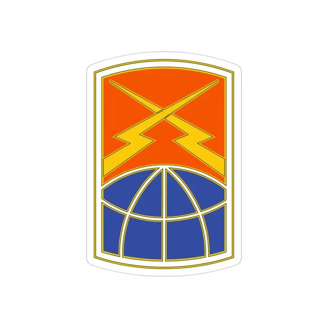 160 Signal Brigade 3 (U.S. Army) REVERSE PRINT Transparent Die-Cut STICKER - The Sticker Space