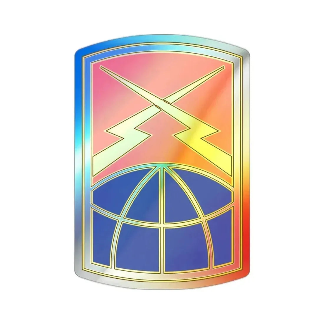 160 Signal Brigade v3 (U.S. Army) Holographic STICKER Die-Cut Vinyl Decal 2 Inch Holographic - The Sticker Space