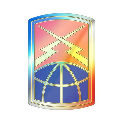 160 Signal Brigade v3 (U.S. Army) Holographic STICKER Die-Cut Vinyl Decal 3 Inch Holographic - The Sticker Space