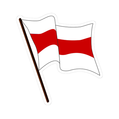 Belarus White Red White Waving Flag Icon (Belarus) STICKER Vinyl Kiss-Cut Decal