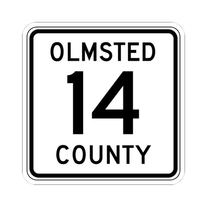 Olmsted County Route 14 (Minnesota) (Road Sign) STICKER Vinyl Kiss-Cut Decal