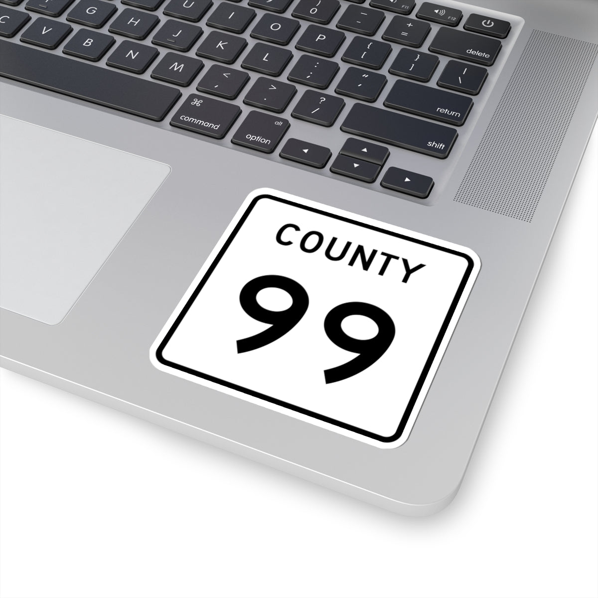 County 99 square (Minnesota) (Road Sign) STICKER Vinyl Kiss-Cut Decal