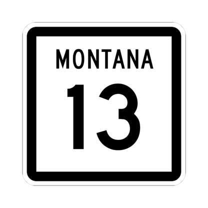 MT-13 (Montana) (Road Sign) STICKER Vinyl Kiss-Cut Decal