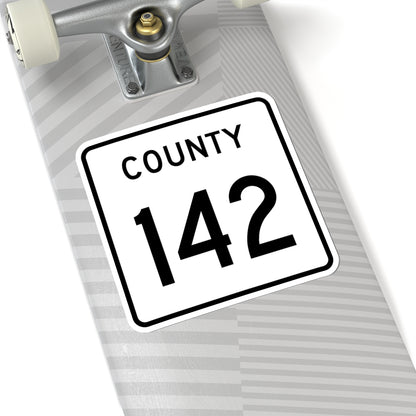 County 142 square (Minnesota) (Road Sign) STICKER Vinyl Kiss-Cut Decal