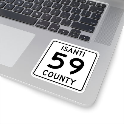 Isanti County 59 MN (Minnesota) (Road Sign) STICKER Vinyl Kiss-Cut Decal