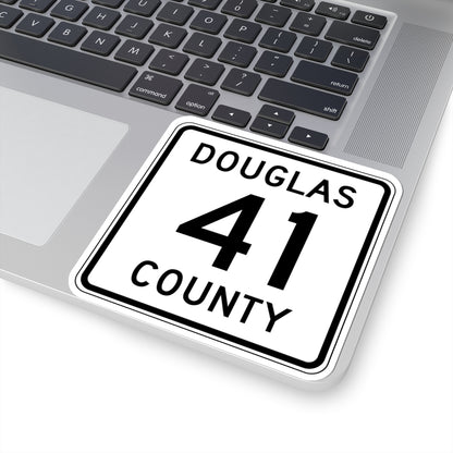 Douglas County Route 41 (Minnesota) (Road Sign) STICKER Vinyl Kiss-Cut Decal