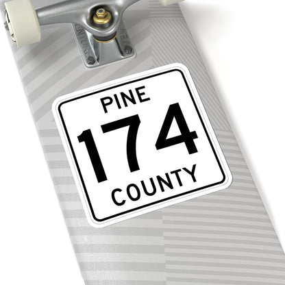 Pine County Route 174 MN (Minnesota) (Road Sign) STICKER Vinyl Kiss-Cut Decal