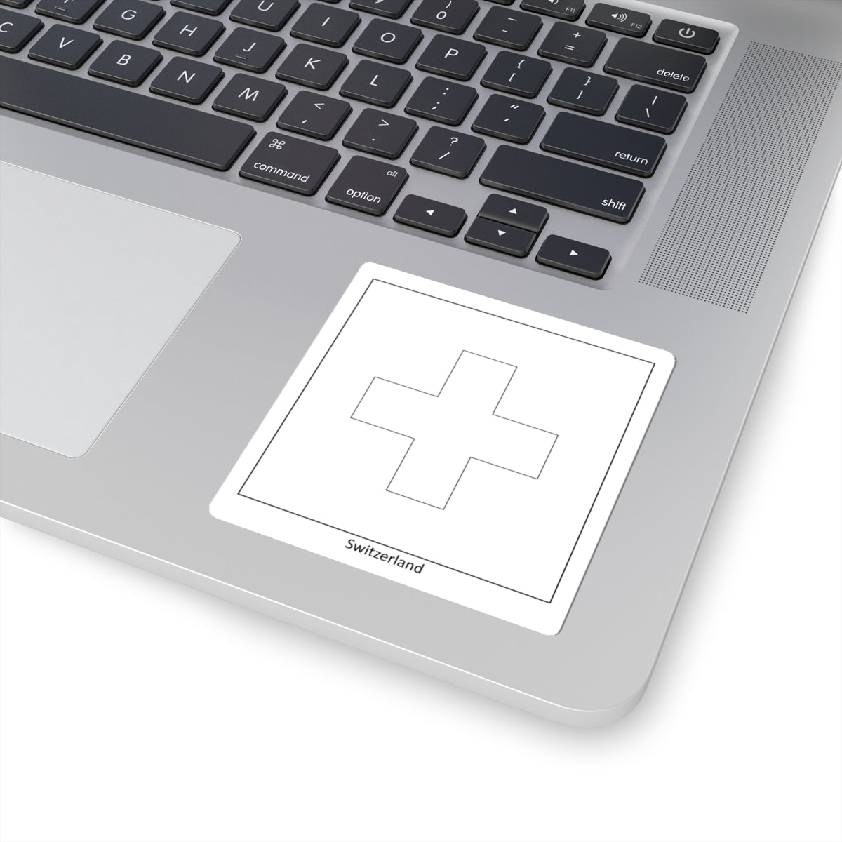 Flag of Switzerland colouring page (Switzerland) STICKER Vinyl Kiss-Cut Decal