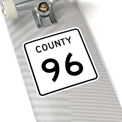 County 96 square (Minnesota) (Road Sign) STICKER Vinyl Kiss-Cut Decal