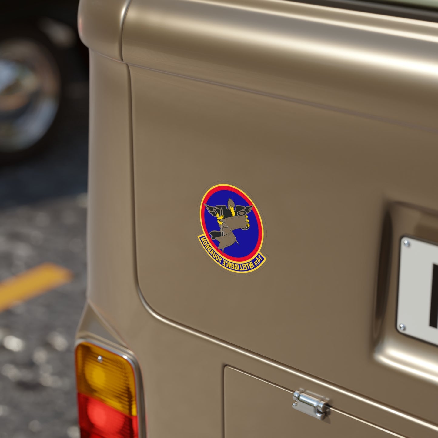 14 Intelligence Squadron AFRC (U.S. Air Force) REVERSE PRINT Transparent STICKER-The Sticker Space