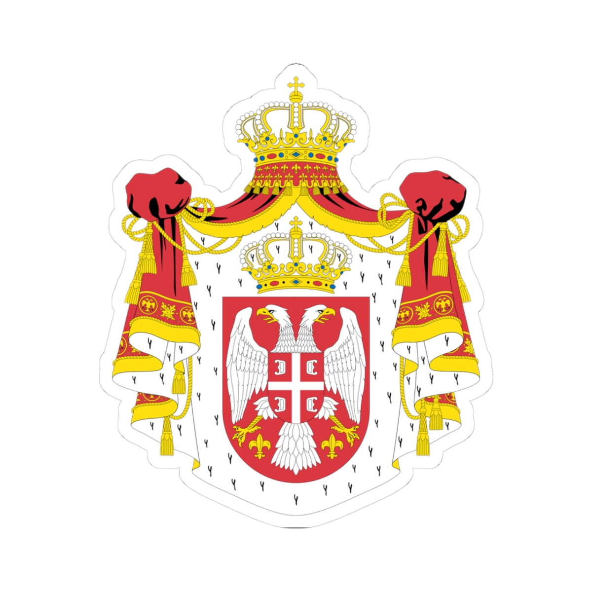 Coat of arms of Serbia (2004-2010) - STICKER Vinyl Kiss-Cut Decal