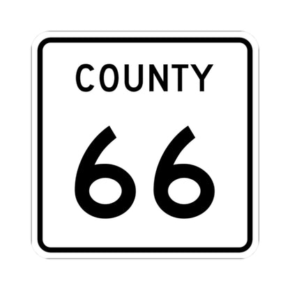 County 66 square (Minnesota) (Road Sign) STICKER Vinyl Kiss-Cut Decal