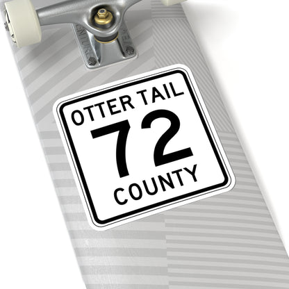 Otter Tail County Route 72 MN (Minnesota) (Road Sign) STICKER Vinyl Kiss-Cut Decal