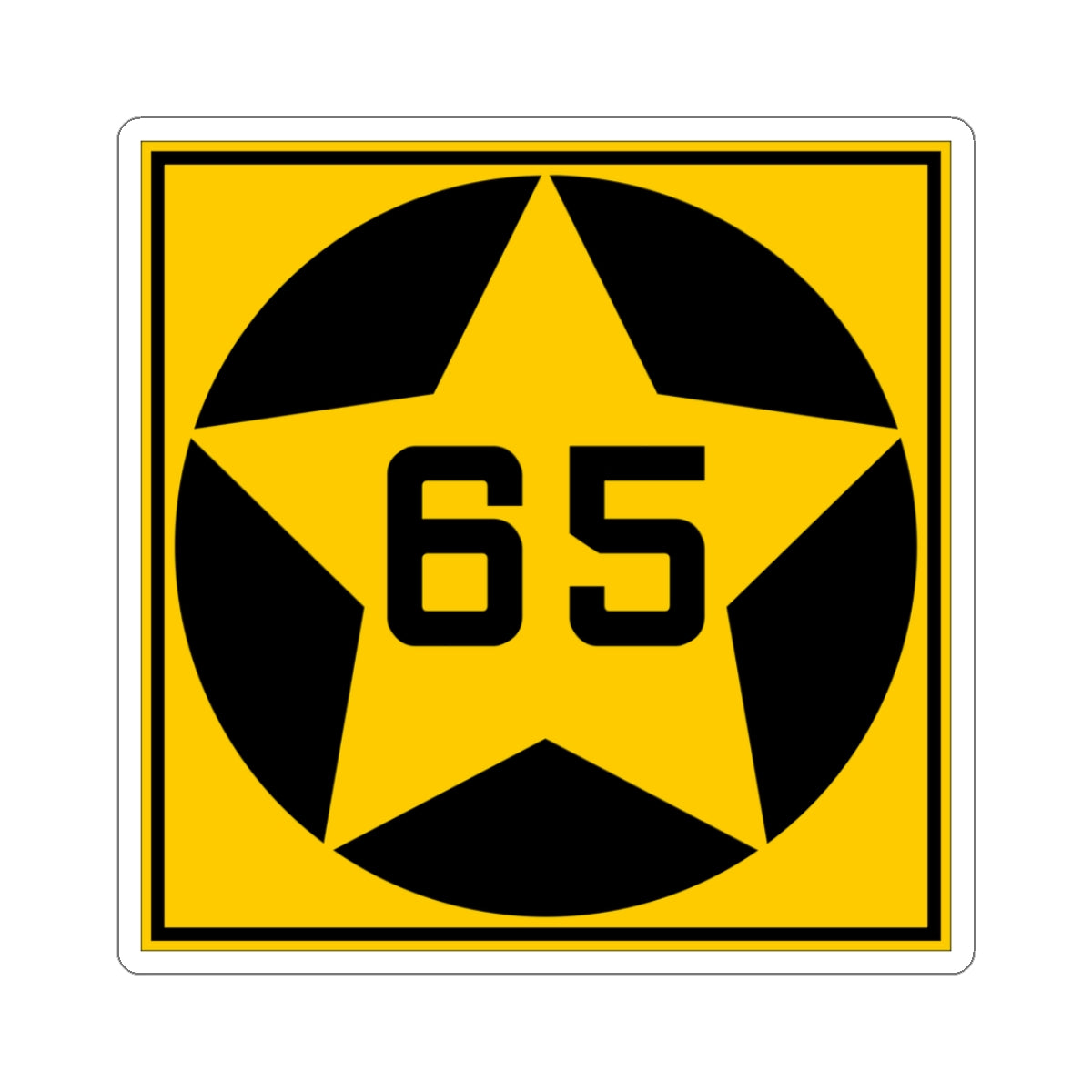 MN-65 1920 (Minnesota) (Road Sign) STICKER Vinyl Kiss-Cut Decal