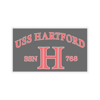 USS Hartford SSN 768 Flag (U.S. Navy) STICKER Vinyl Kiss-Cut Decal