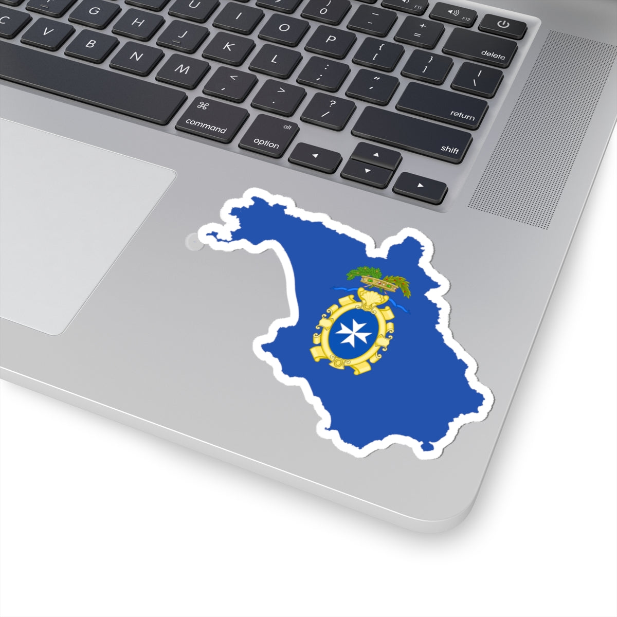 Flag map of the Province of Salerno (Italy) STICKER Vinyl Kiss-Cut Decal