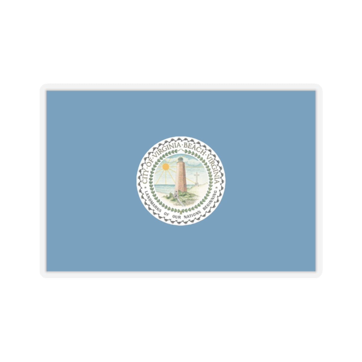 Flag of Virginia Beach, Virginia - STICKER Vinyl Kiss-Cut Decal