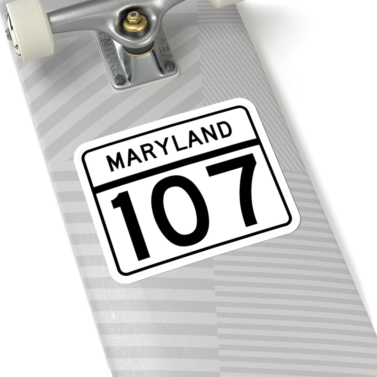 MD Route 107 (Maryland) (Road Sign) STICKER Vinyl Kiss-Cut Decal