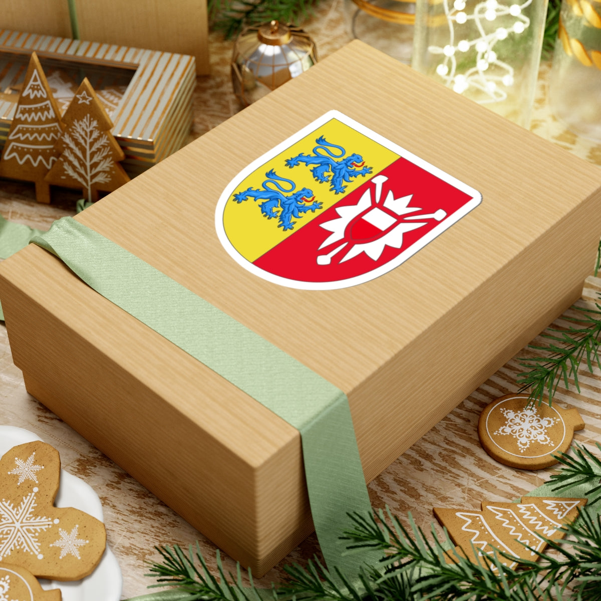 Arms of Schleswig-Holstein (Denmark) (Coat of Arms) STICKER Vinyl Kiss-Cut Decal