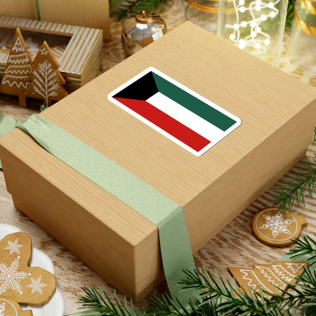 Flag of Kuwait Variant (Kuwait) STICKER Vinyl Kiss-Cut Decal
