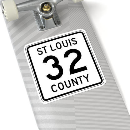 St Louis County Route 32 MN (Minnesota) (Road Sign) STICKER Vinyl Kiss-Cut Decal
