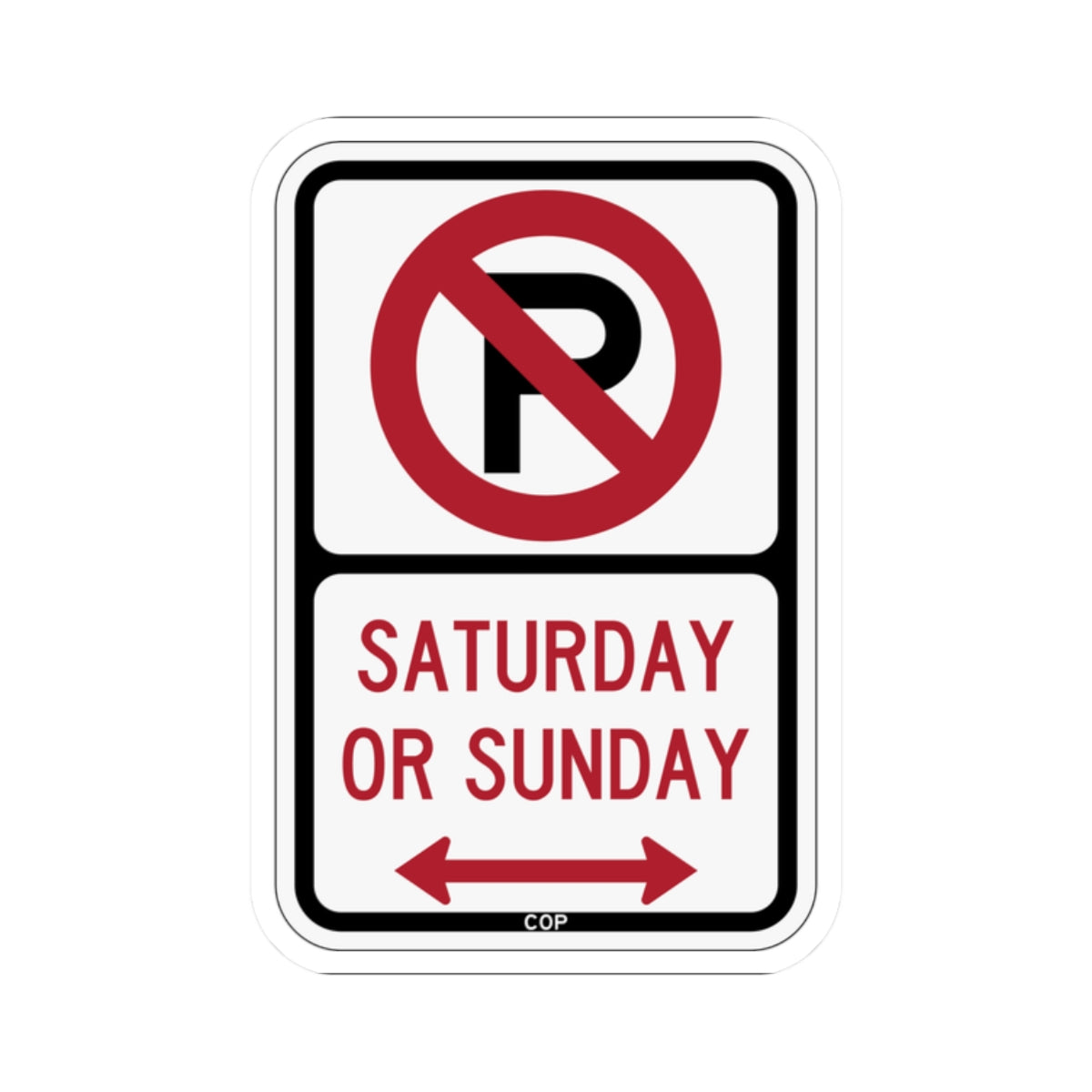 PBOT Road sign P1210D (Oregon) (Road Sign) STICKER Vinyl Kiss-Cut Decal