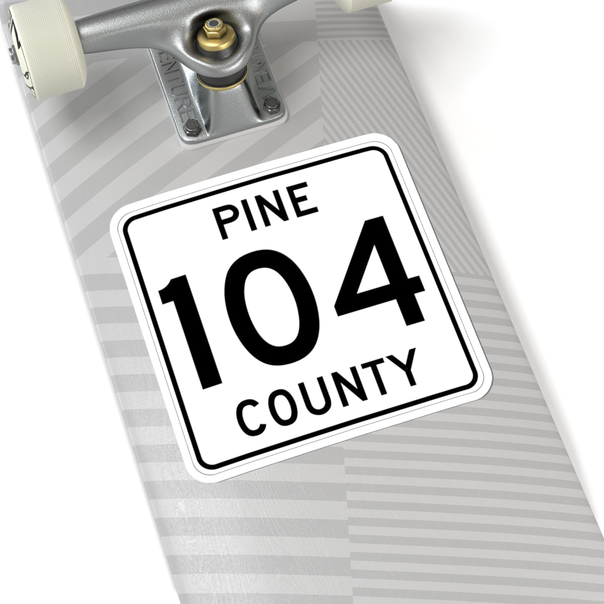 Pine County Route 104 MN (Minnesota) (Road Sign) STICKER Vinyl Kiss-Cut Decal