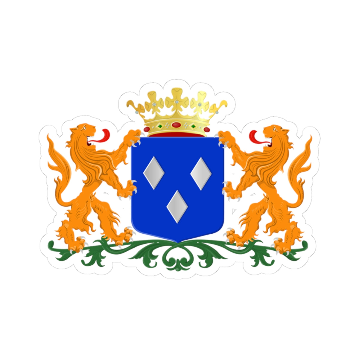 Almelo wapen (Netherlands) (Coat of Arms) STICKER Vinyl Kiss-Cut Decal